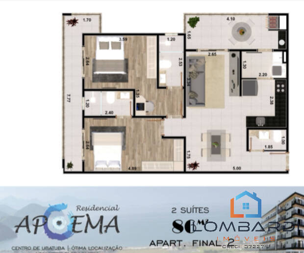 Apartamento, 2 quartos, 86 m² - Foto 7