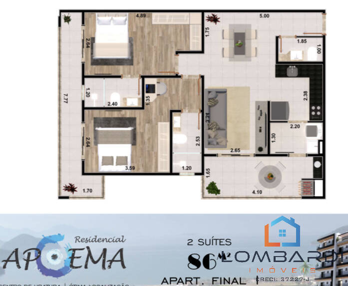 Apartamento, 2 quartos, 86 m² - Foto 10