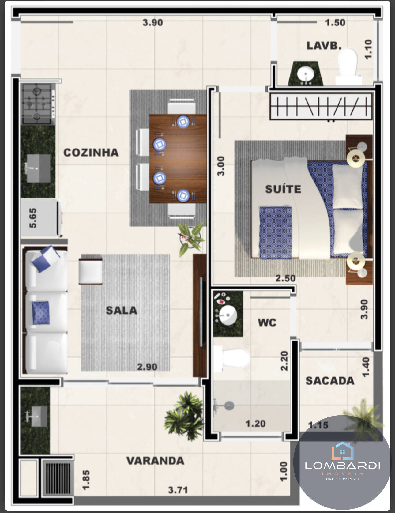 Apartamento, 1 quarto, 43 m² - Foto 4